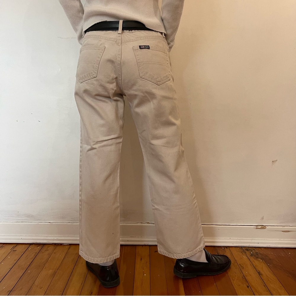 Vintage Beige Straight-Leg Men’s Jeans